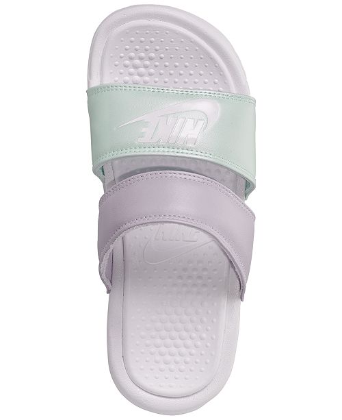 women's nike benassi duo slide sandals