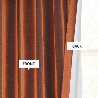 Vintage Textured Faux Dupioni Silk Blackout Curtain