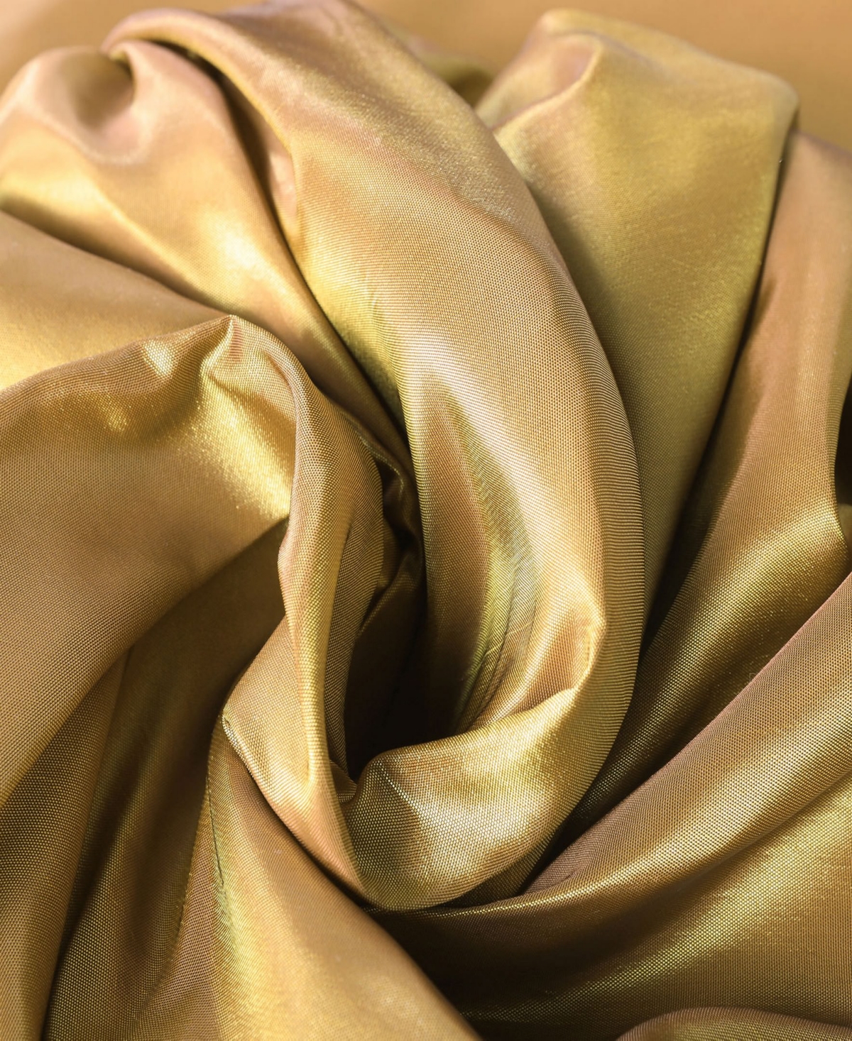 Half Price Drapes Golden Spice Faux Silk Taffeta Blackout Curtain In Gold