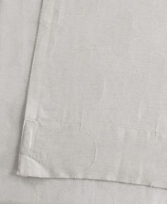 Calais Tile Geometric Patterned Faux Linen Sheer Curtain