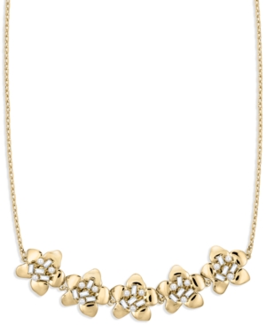 image of Blooming Bling Gold Flower Statement Necklace
