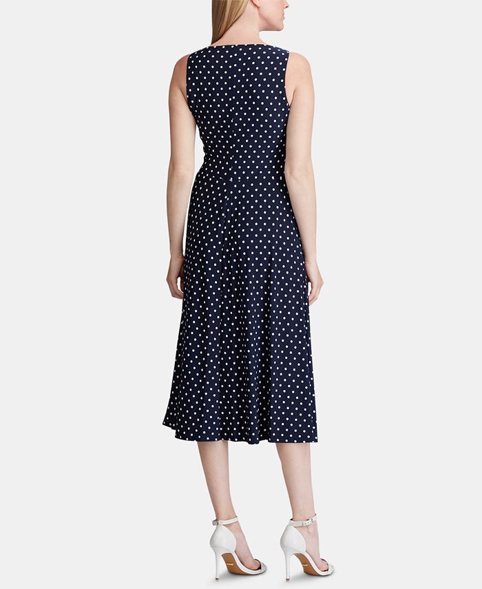 Lauren Ralph Lauren Polka Dot Print Sleeveless Jersey Midi Dress And Reviews Dresses Women 3874