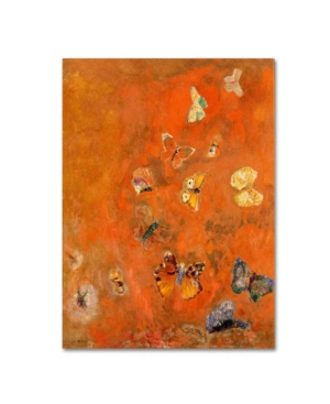 Trademark Global Odilon Redon 'evocation Of Butterflies 1912' Canvas Art In Multi