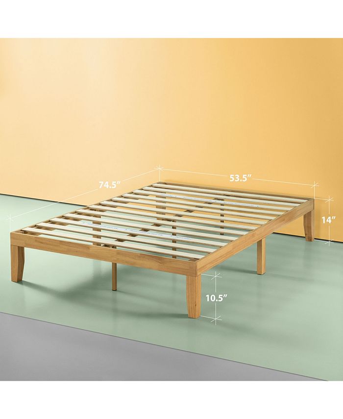 Zinus Moiz 14 Wood Platform Bed No, Zinus Natural Queen Solid Wood Platform Bed Frame