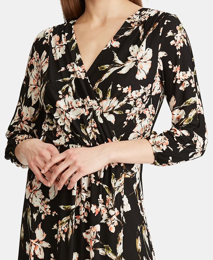 Lauren Ralph Lauren Floral Jersey Midi Dress - Macy's