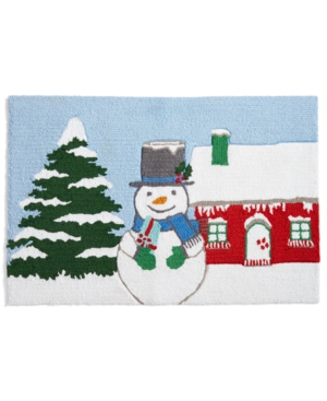Closeout! Martha Stewart Collection Snowman 20in x 30in Hooked Rug, Created for Macy's Bedding
