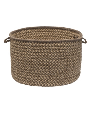 Natural Wool Houndstooth Braided Basket