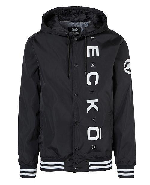 Ecko Unltd Men S Eu Vert Varsity Windbreaker Reviews Coats