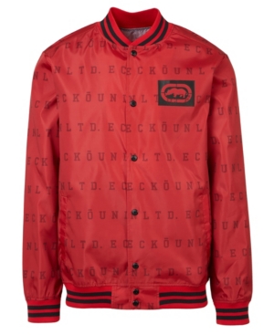 Ecko Unltd Men's Eu Stripe Aop Varsity Windbreaker