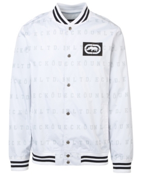 Ecko Unltd Men's Eu Stripe Aop Varsity Windbreaker
