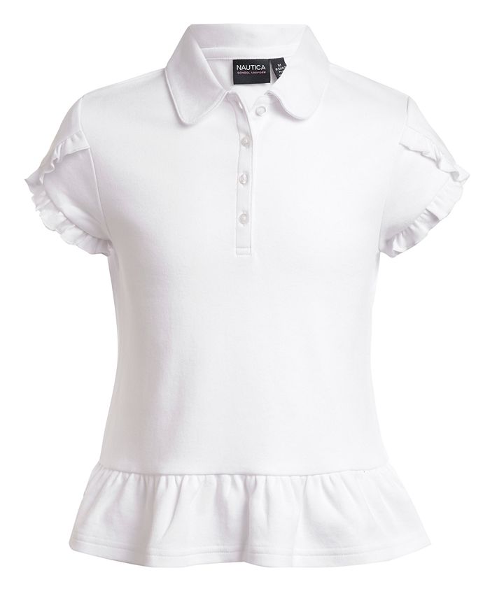 Nautica Big Girls Plus Ruffle Trim Polo Shirt Macy s