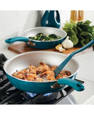 Create Delicious Aluminum Nonstick Skillet 9.5" and 11.75" Twin Pack