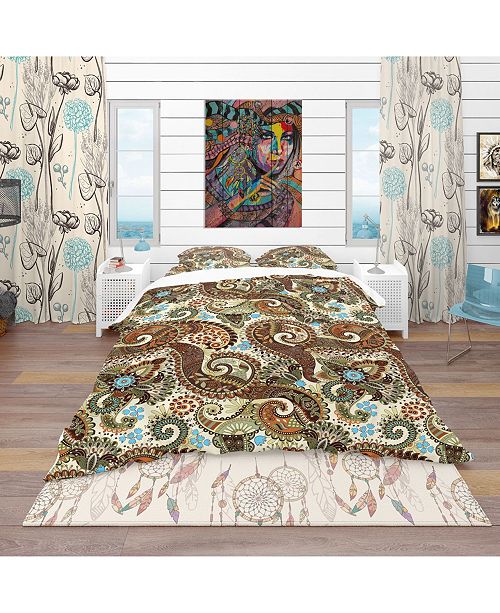 Design Art Designart Paisley Pattern With Fantasy Background