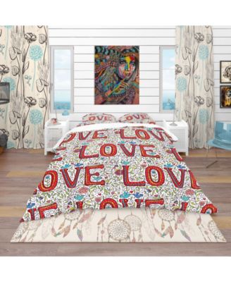 Design Art Designart Color Love Pattern Modern And Contemporary