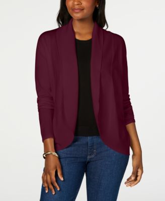 Karen Scott - Open-Front Cardigan