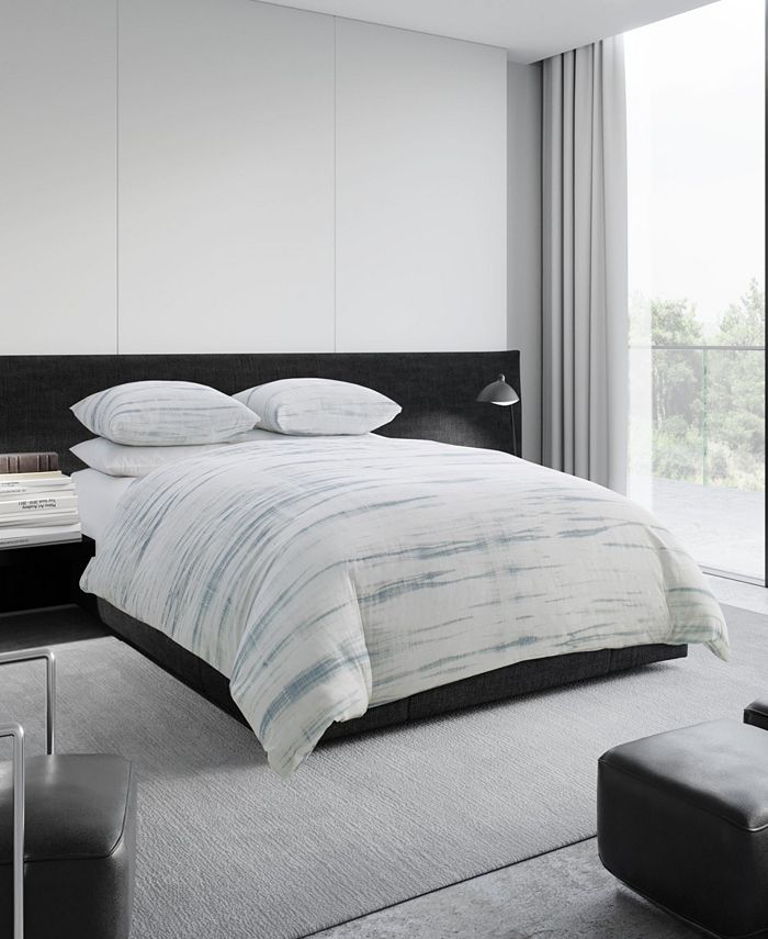 Vera Wang Marble Shibori Duvet Cover, King - Macy's