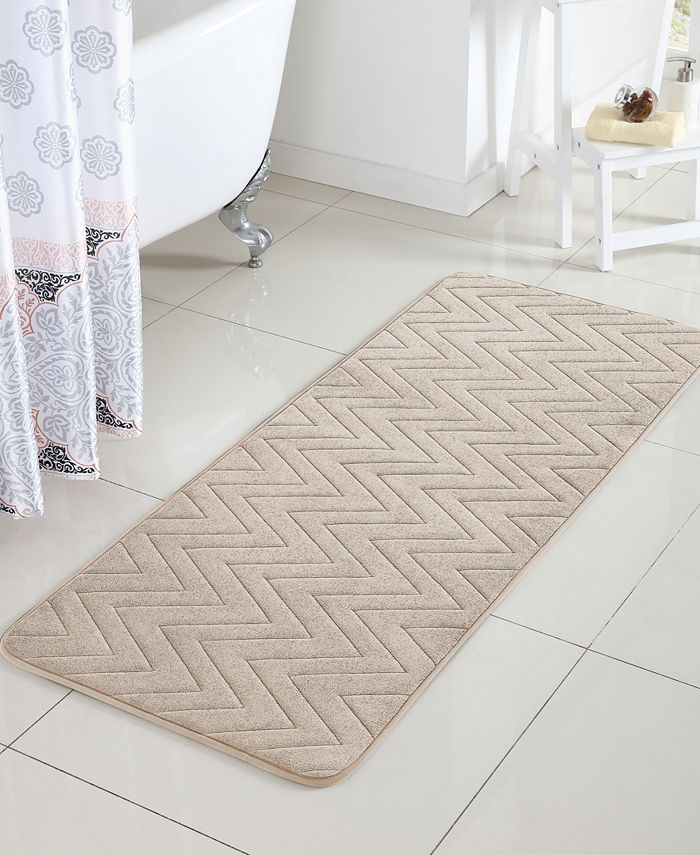 VCNY Home Chevron 24" x 60" Memory Foam Bath Runner Macy's