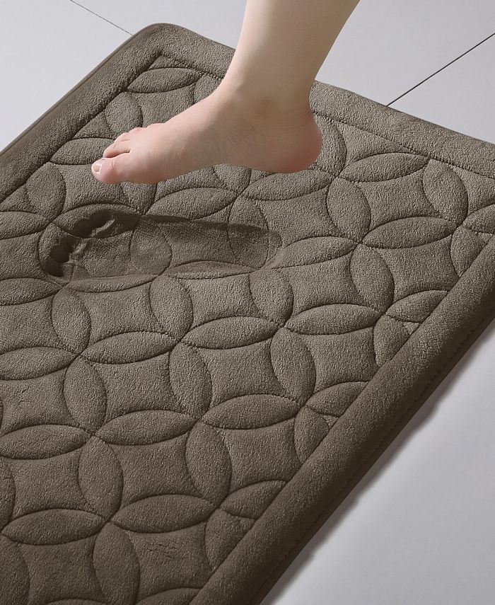 VCNY Home Chanel Geometric 24" x 60" Memory Foam Bath Runner Macy's