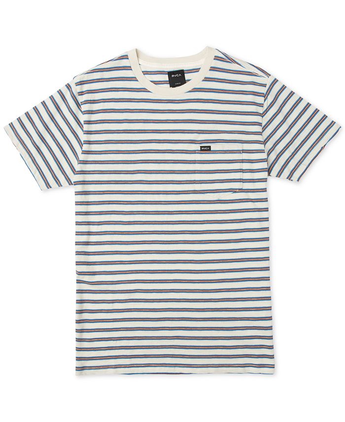 RVCA Men's Vincent Yarn-Dyed Stripe T-Shirt & Reviews - T-Shirts - Men ...