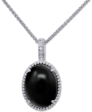 image of Onyx (20 x 15mm) & Swarovski Zirconia 18