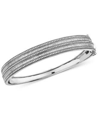 EFFY Collection - EFFY&reg; Diamond Bangle Bracelet (1-1/2 ct. t.w.) in 14k White Gold
