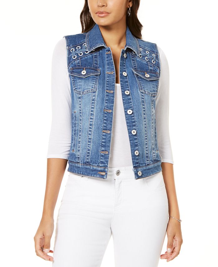 Macy's deals denim vest