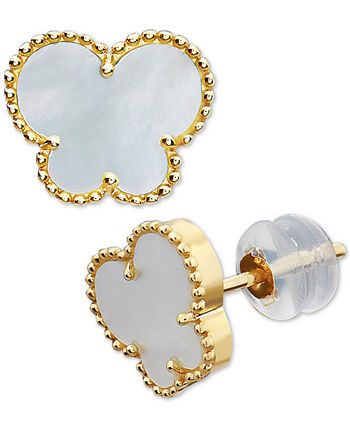 EFFY Collection - Mother-of-Pearl Butterfly Stud Earrings in 14k Gold