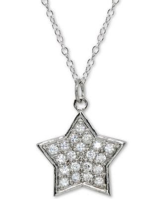 Giani Bernini - Sterling Silver Cubic Zirconia Star 18" Pendant Necklace