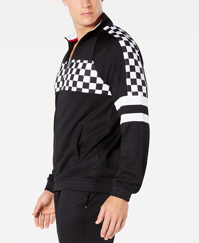 Ideology Men's Checkerboard Track Jacket, Created for Macy's Macy's