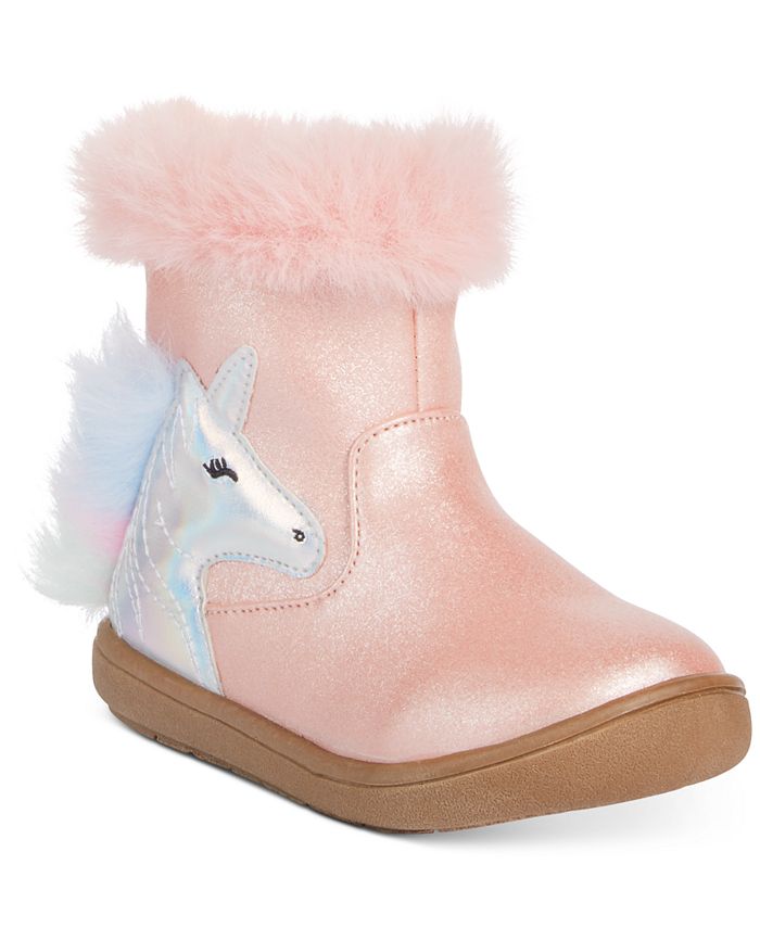 Sugar Toddler Girls Pink Unicorn Booties Macy's