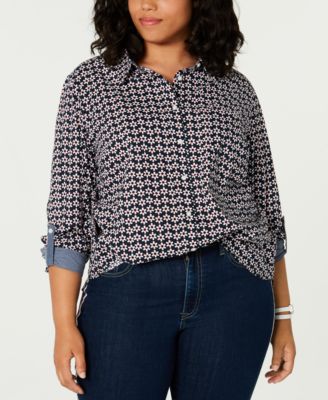 macy's tommy hilfiger women's blouses