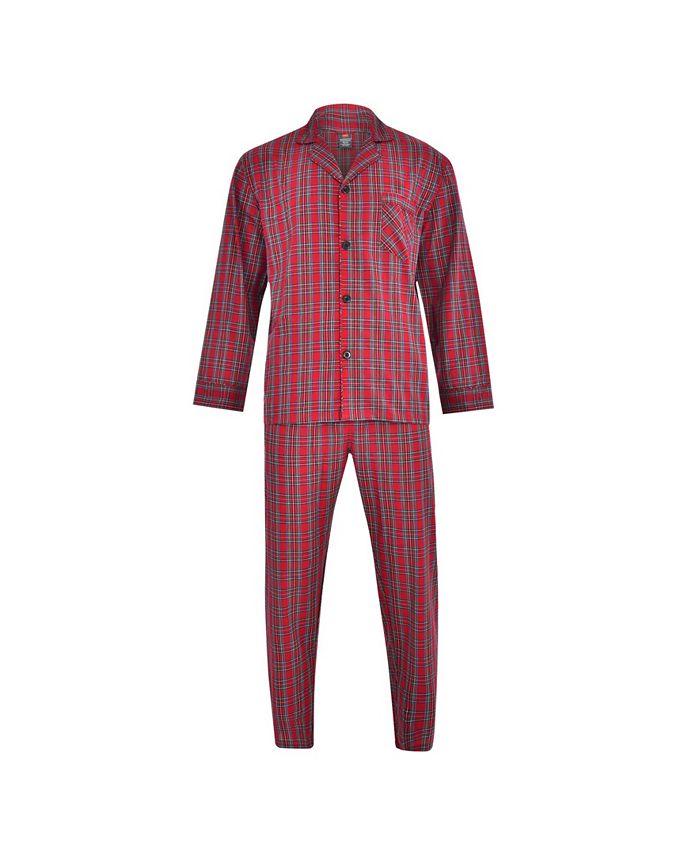 Hanes Platinum Hanes Men's Big and Tall Cvc Broadcloth Pajama Set ...