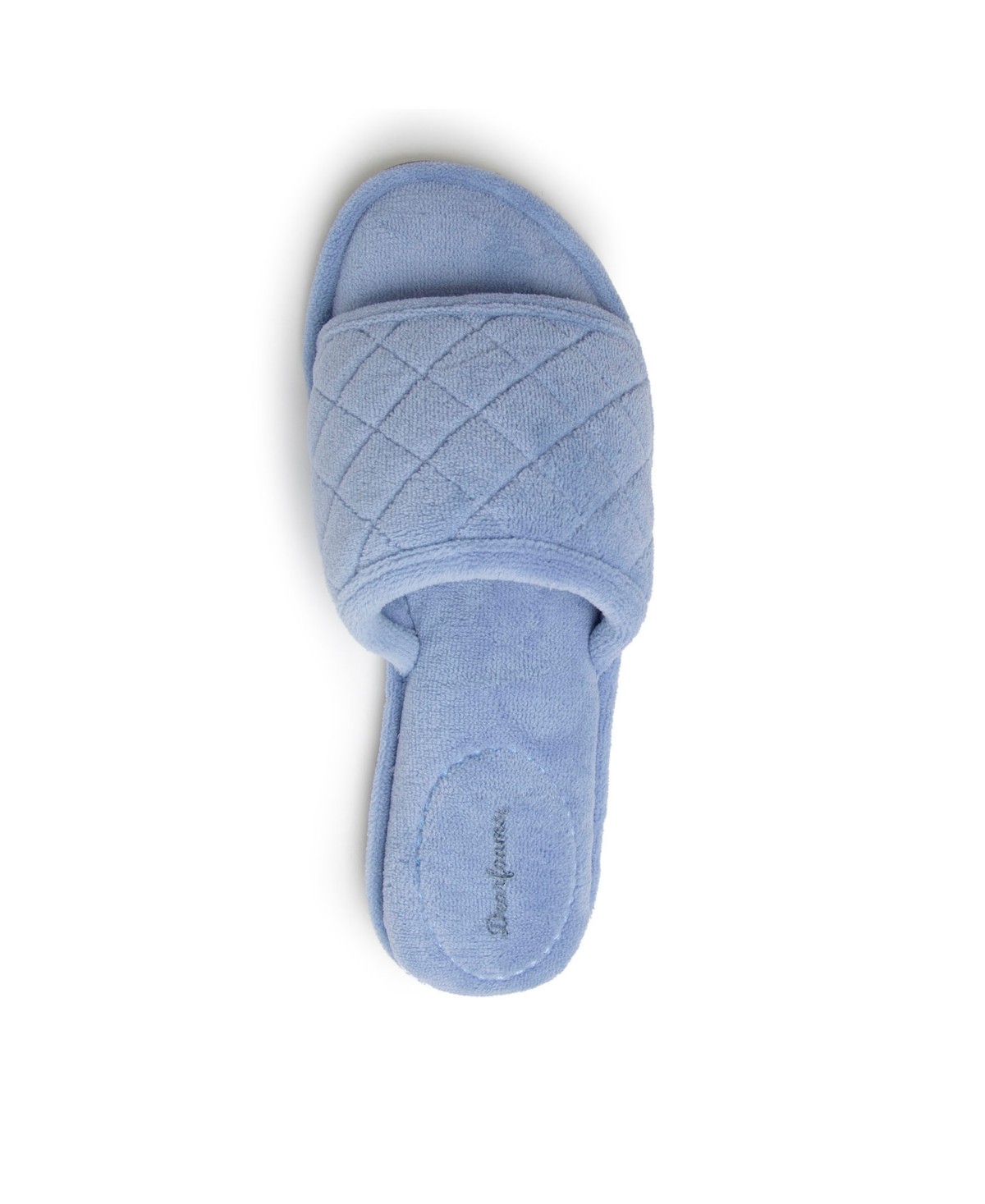Женские Dearfoams Women's Beatrice Quilted Microfiber Terry Slide Slipper — фото 8