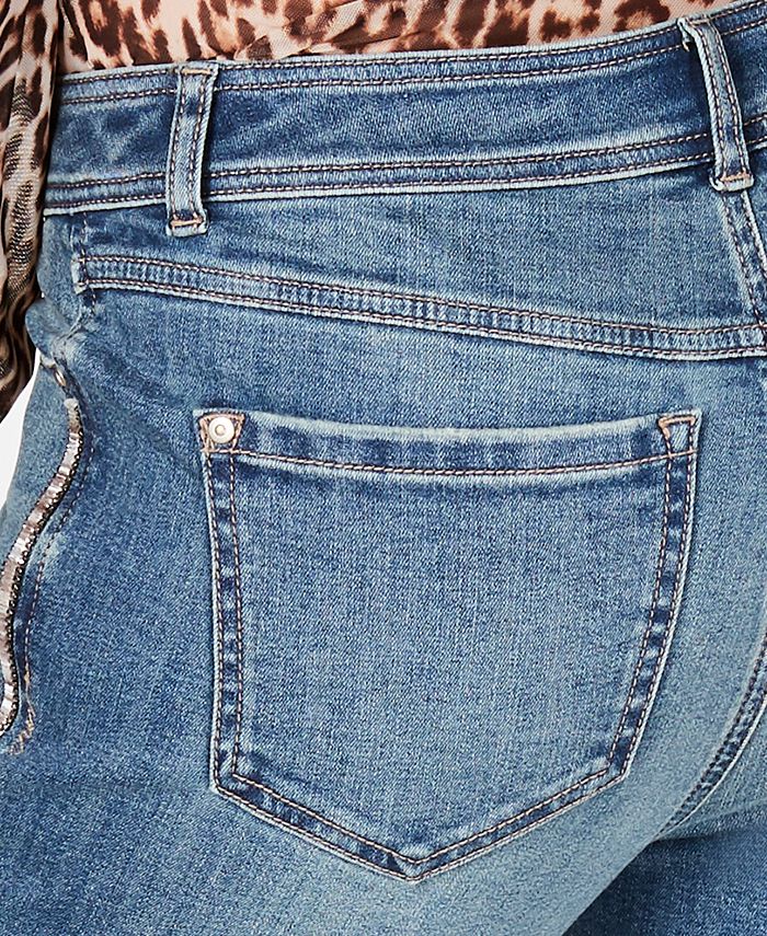 INC International Concepts INC Sparkle-Seam Cropped Curvy-Fit Jeans ...