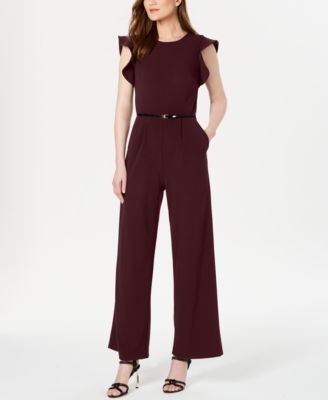 macy's black jumpsuit petite