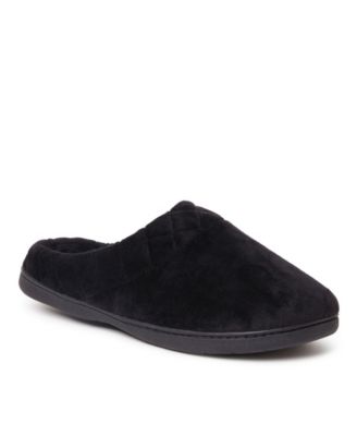 dearfoams women's quilted velour clog slippers