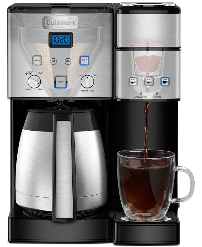 Cuisinart SS-16 Coffee Center 2-in-1 Coffeemaker and Single Serve Combo  Brewer, Navy Blue