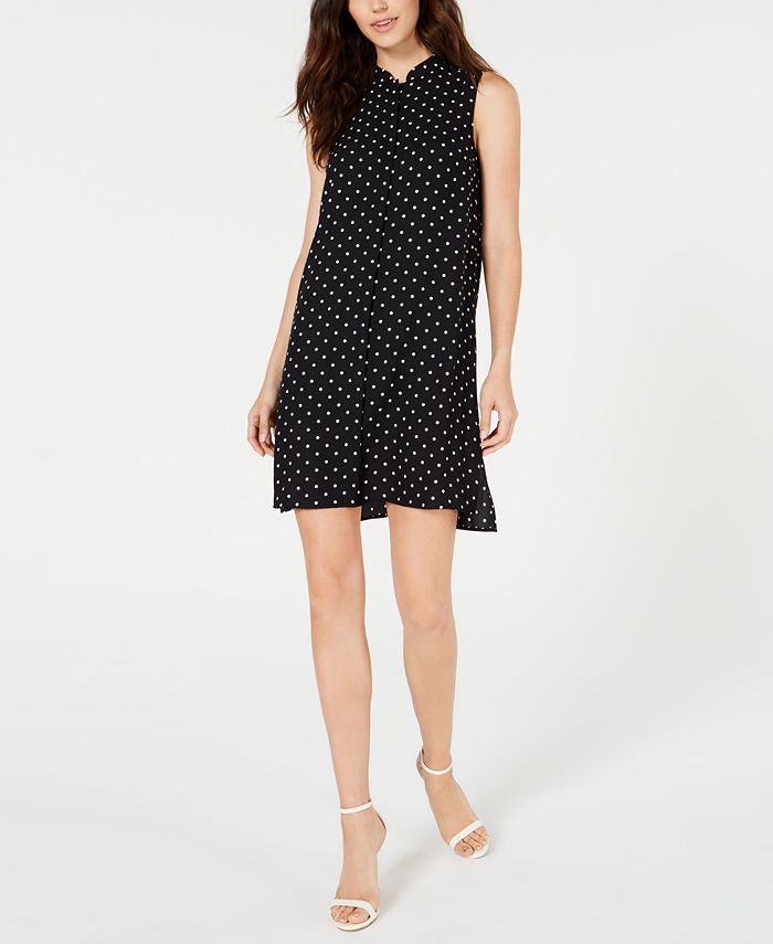 anne klein dot print midi dress