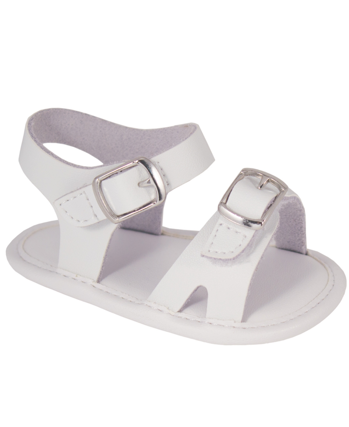 Baby Deer Baby Boys Or Baby Girls Strap Sandal With Buckles In White