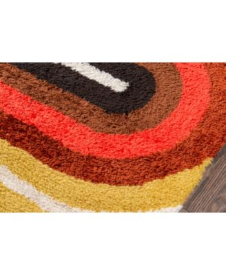 Novogratz Retro Ret-2 Red 2'3" x 7'6" Runner Area Rug
