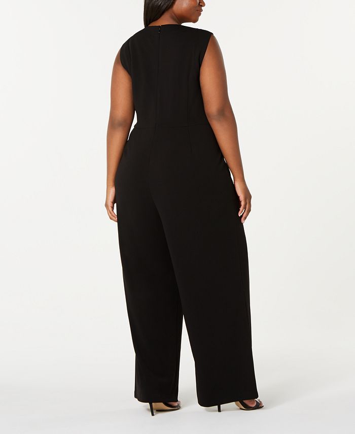 Calvin Klein Trendy Plus Size Cutout Jumpsuit & Reviews - Dresses ...