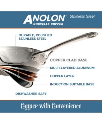 Nouvelle Copper Mixed Metals Cookware Set, 11 Piece