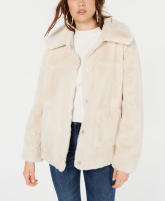 cream fur jacket