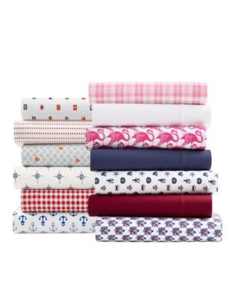 Poppy & Fritz Compass Cotton Percale 4 Piece Sheet Set, Queen