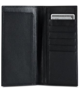 polo ralph lauren pebble leather wallet black