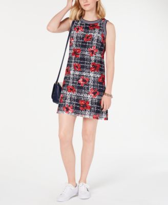 Tommy Hilfiger Printed Lace Dress, Created For Macy's - Macy's