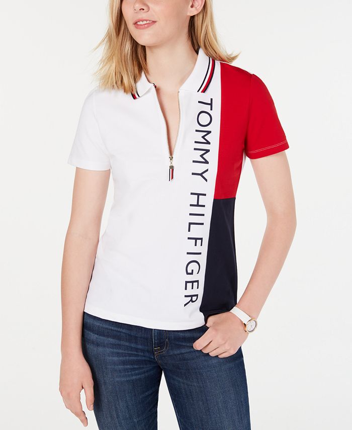 Tommy Hilfiger Colorblocked Graphic Polo Shirt, Created for Macy's - Macy's