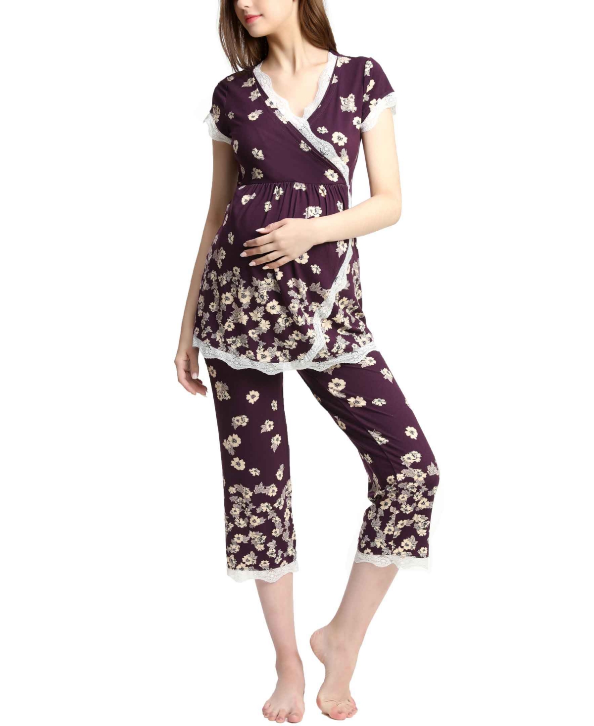 Kimi + Kai Kimi & Kai Addison Maternity Nursing Pajama Set