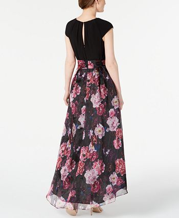 SL Fashions High Low Floral Skirt Gown Macy s
