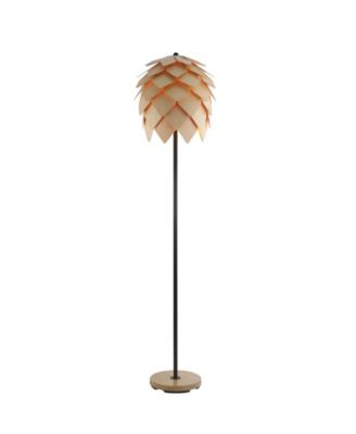 Simon 63" Pinecone Wood/Metal LED Floor Lamp